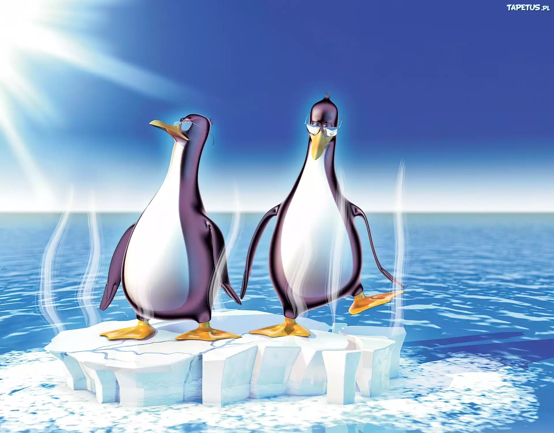Dwa, Pingwiny, Linux, Morze, Kra