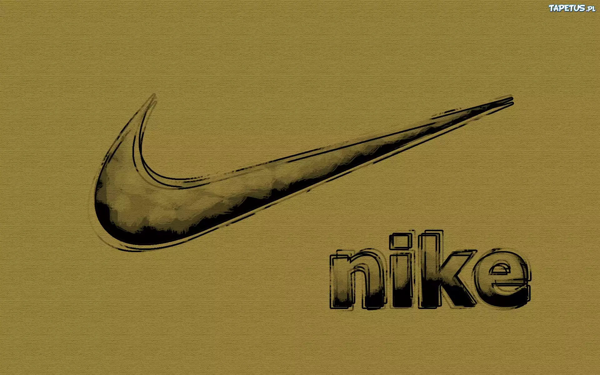 Logo, Nike, Brązowe, Tło
