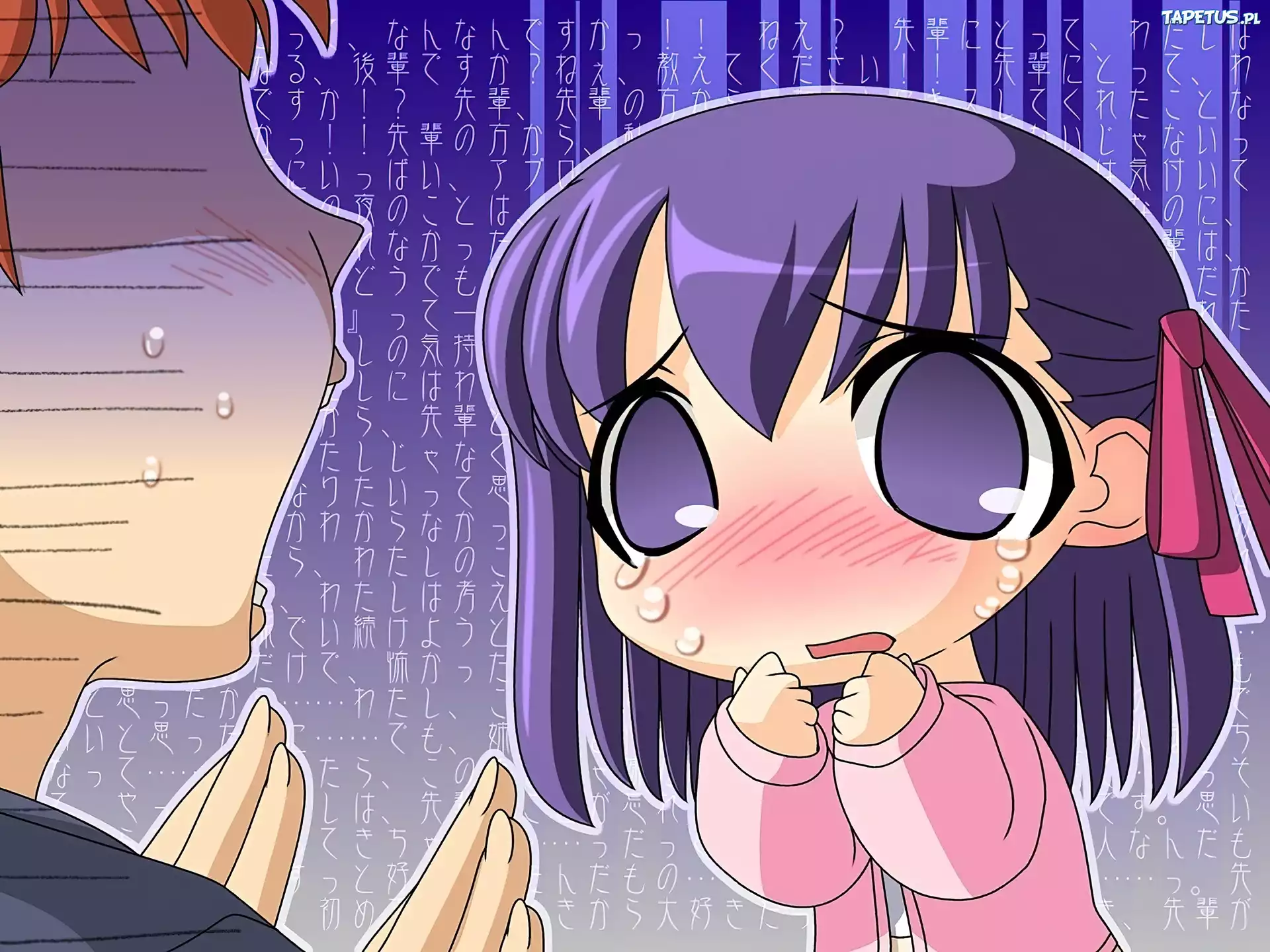 Fate Stay Night, ludzie, napisy, dziecko, płacz