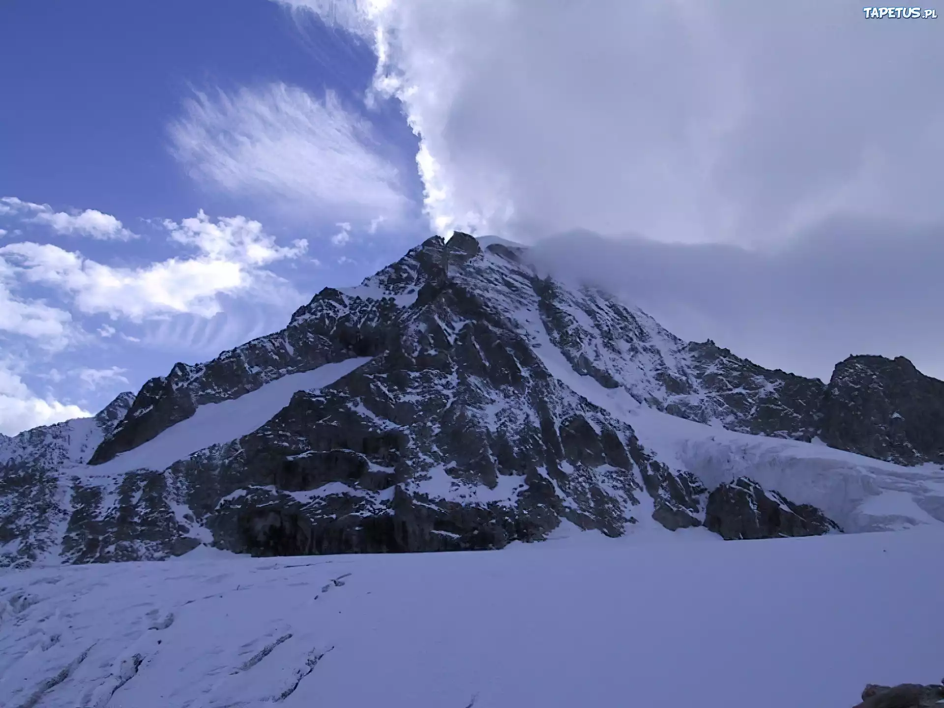 Góry, Chmura,śnieg