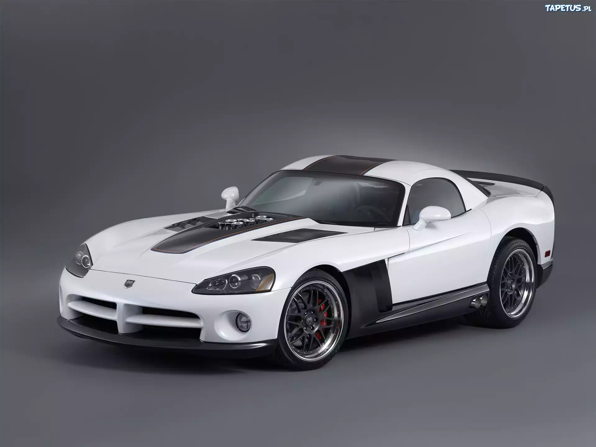 Samochód, Biały, Dodge Viper