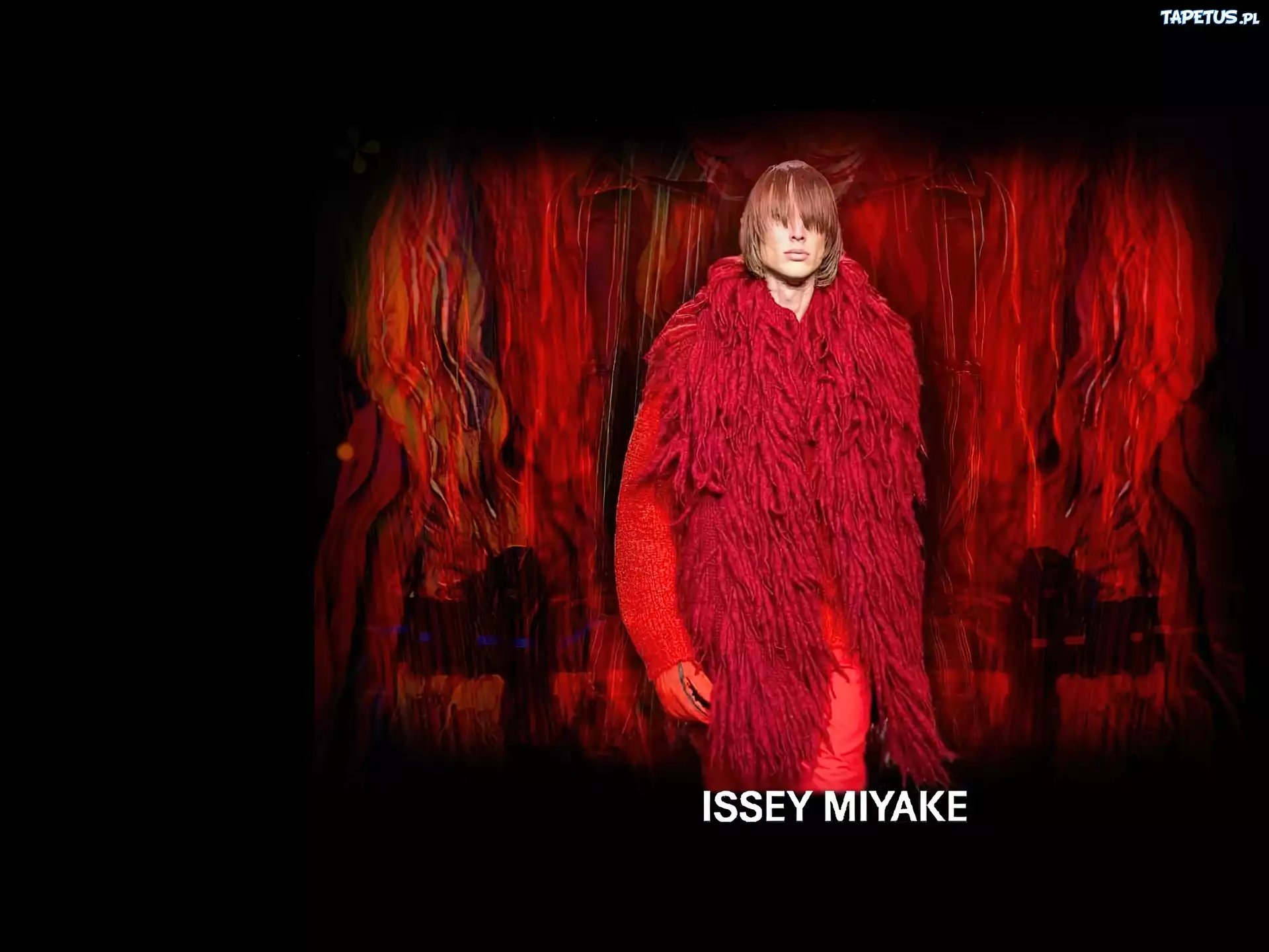 Issey Miyake, mężczyzna, szal, sweter