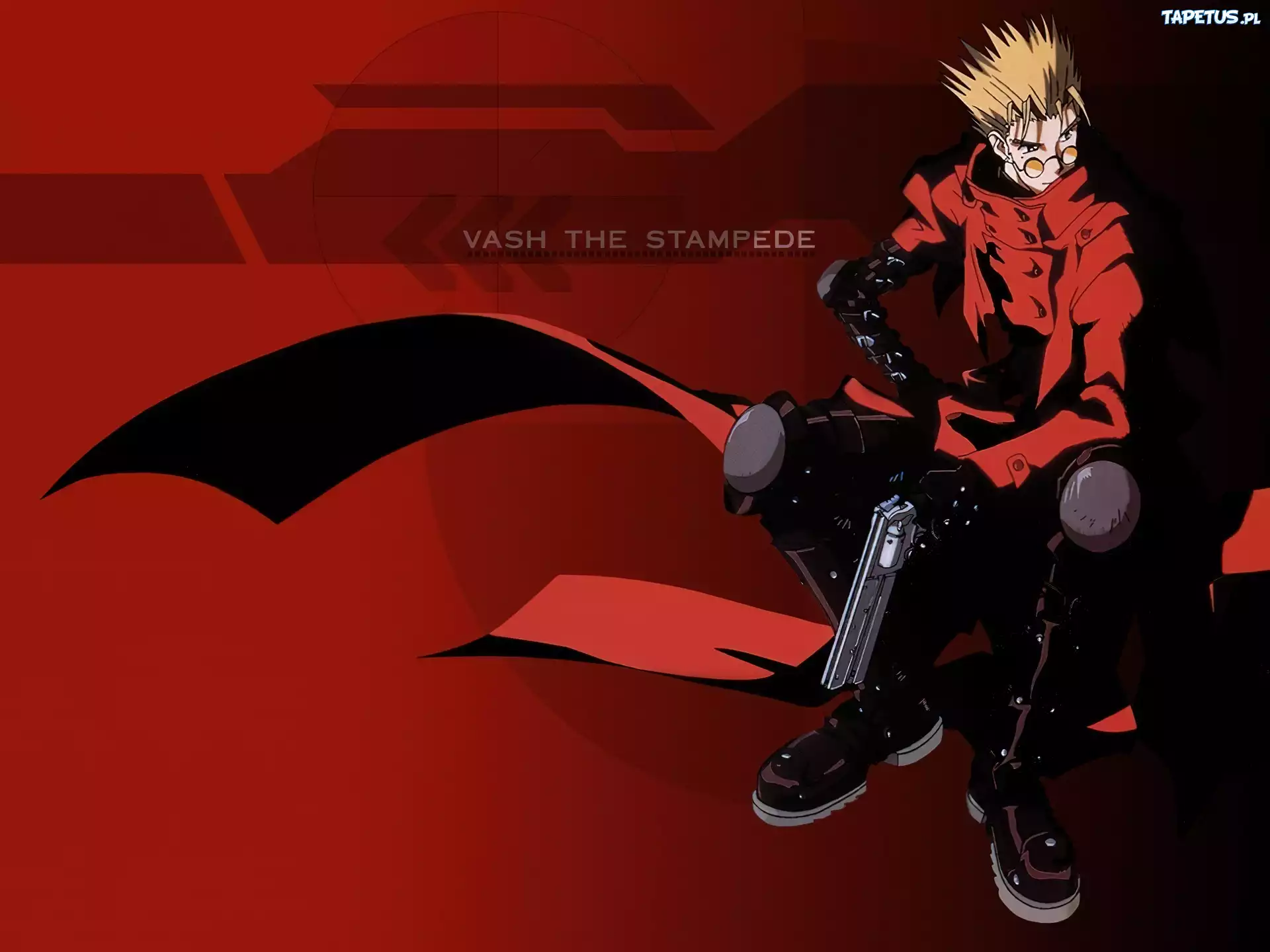 Trigun, siedzi, pistolet