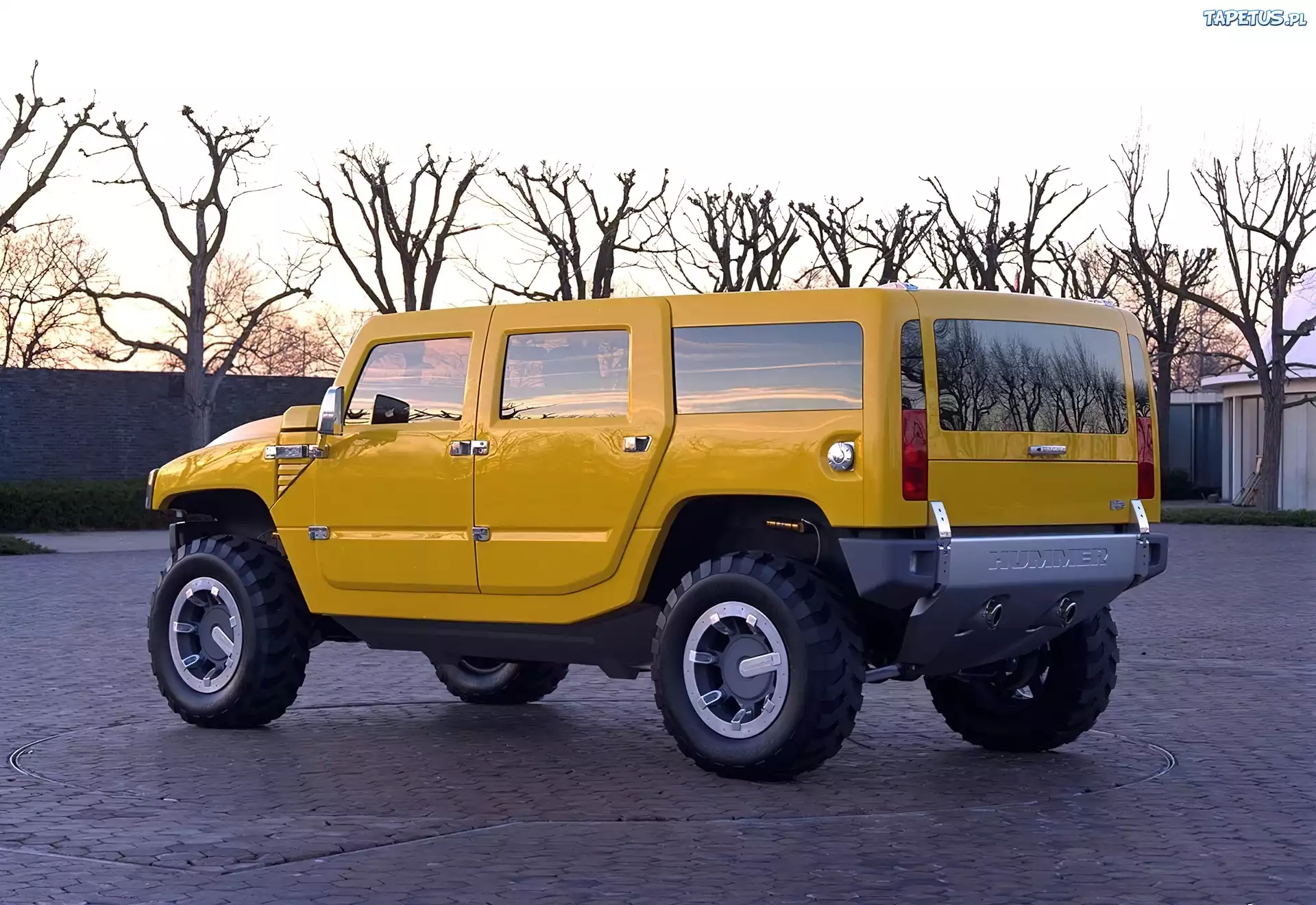 Żółty, Hummer H2, SUV