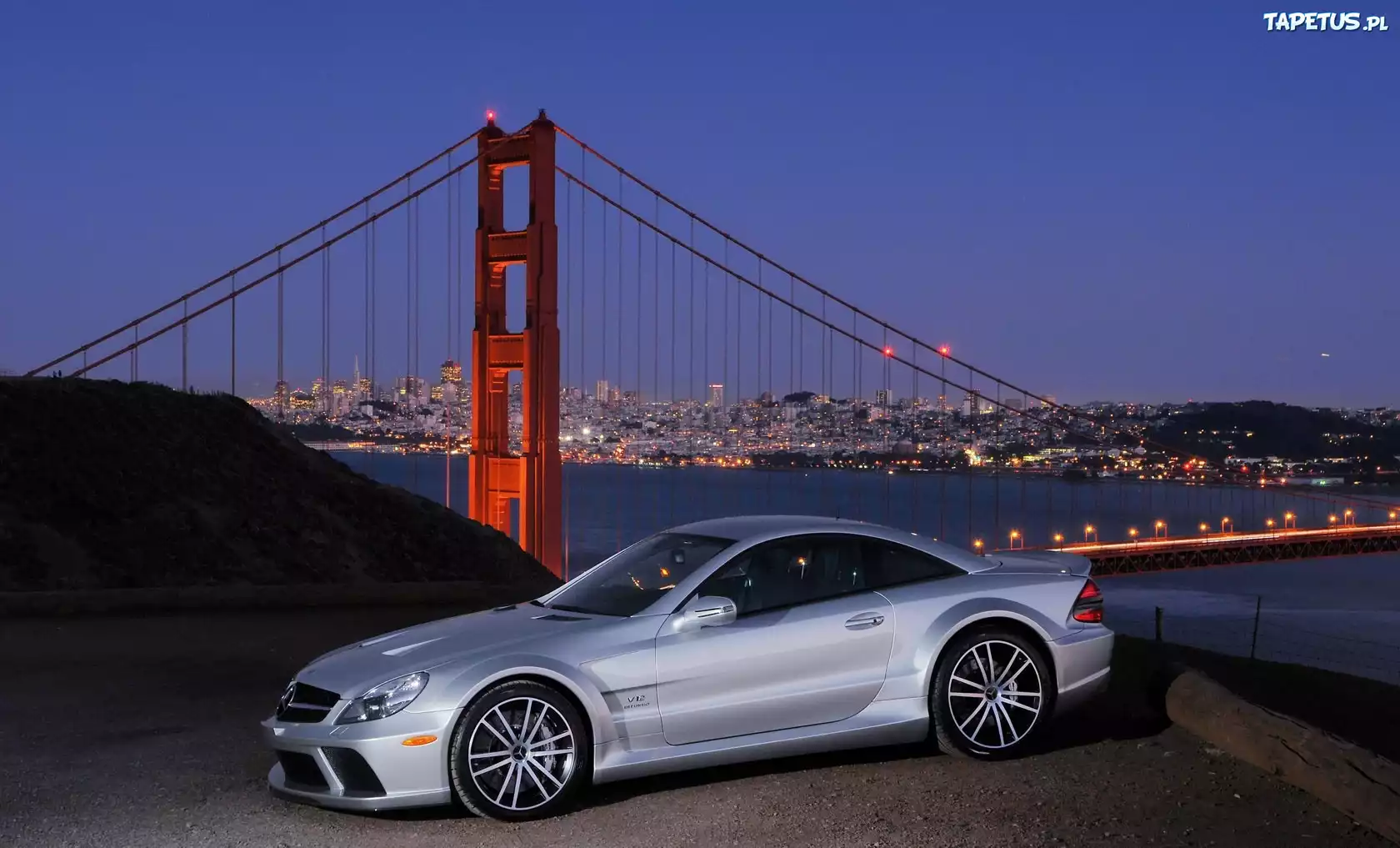 Srebrny, Mercedes SL 65 AMG