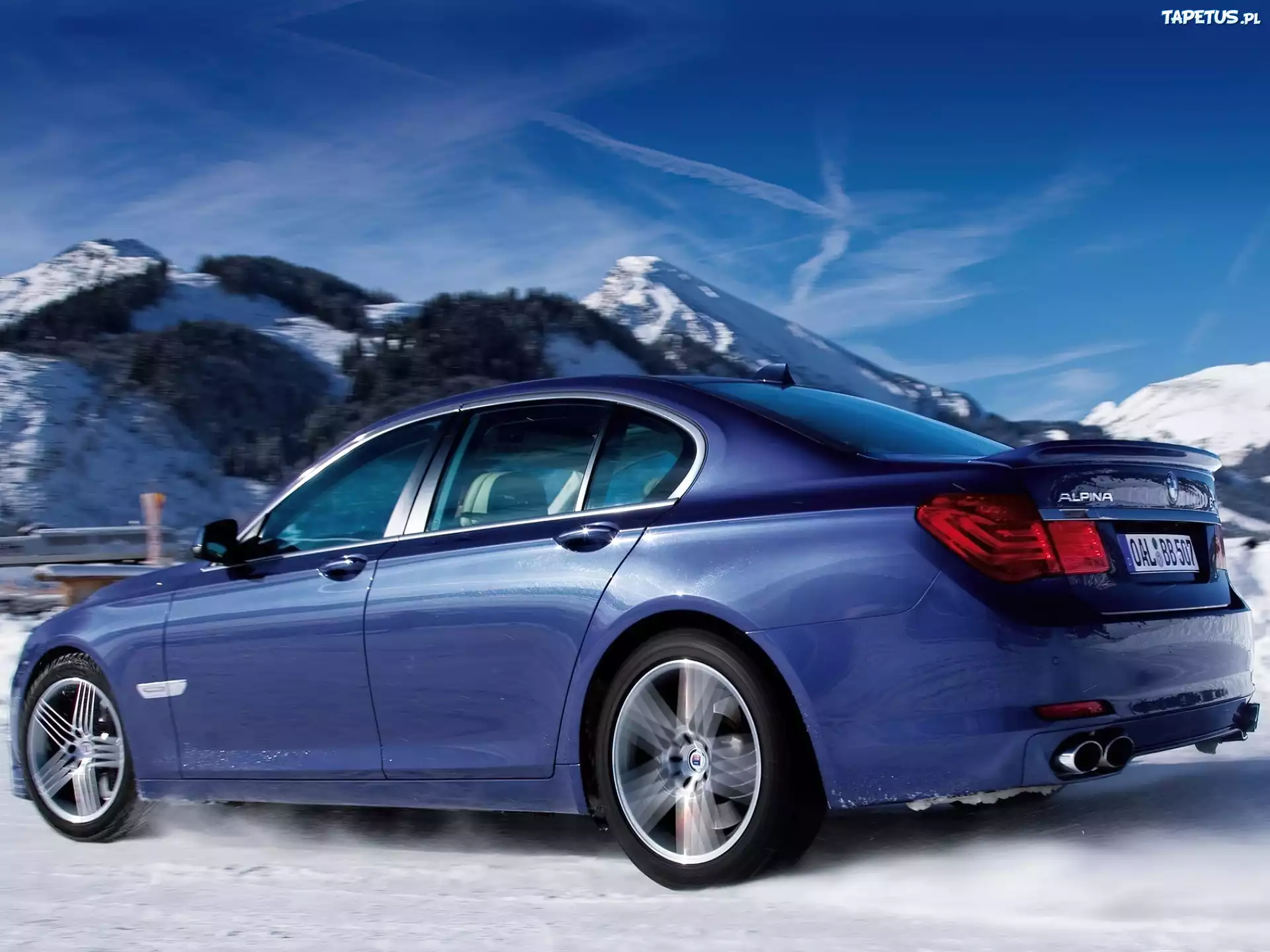 BMW, B7, Alpina, Śnieg