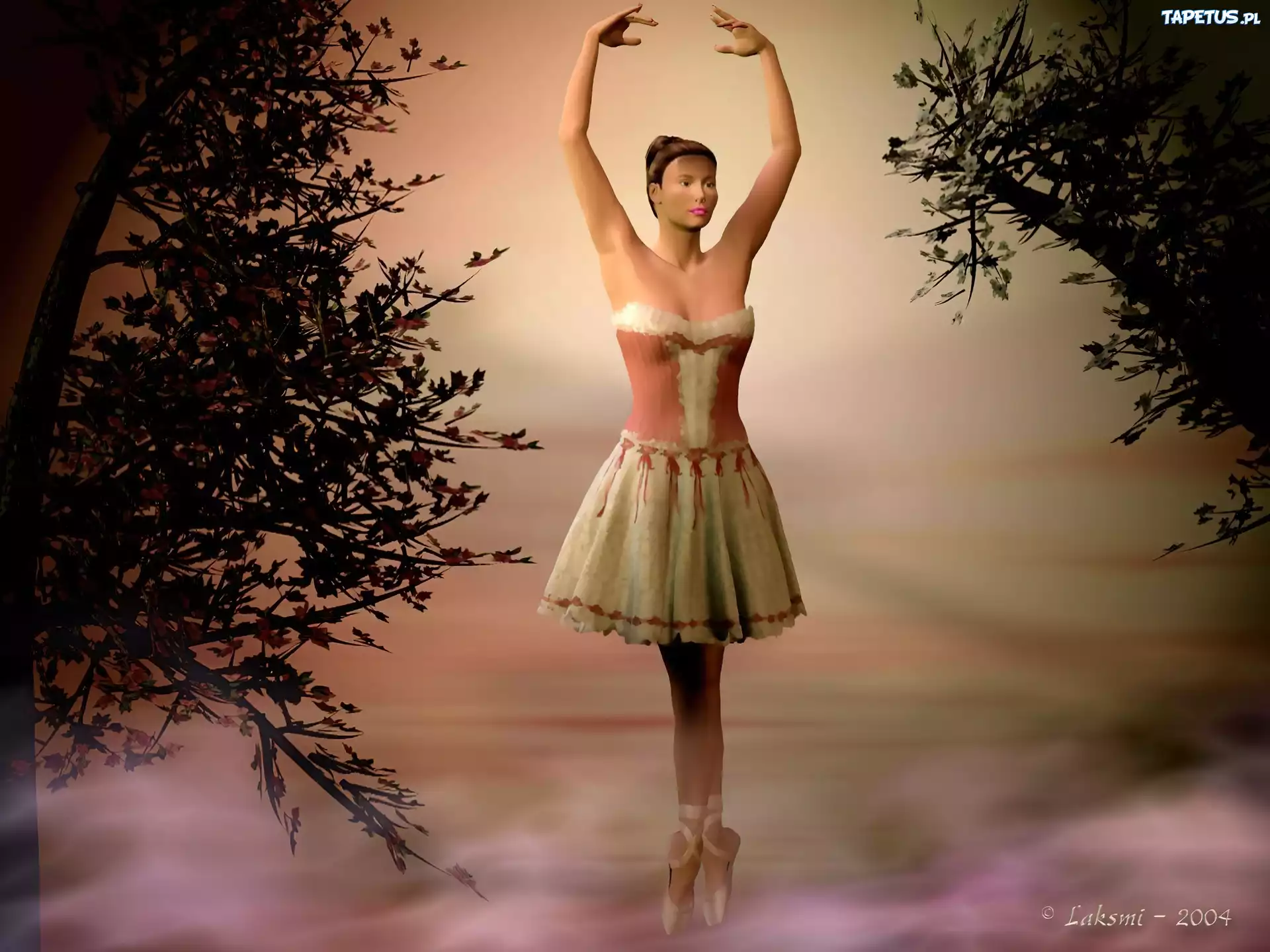 Balerina, Taniec, 3D