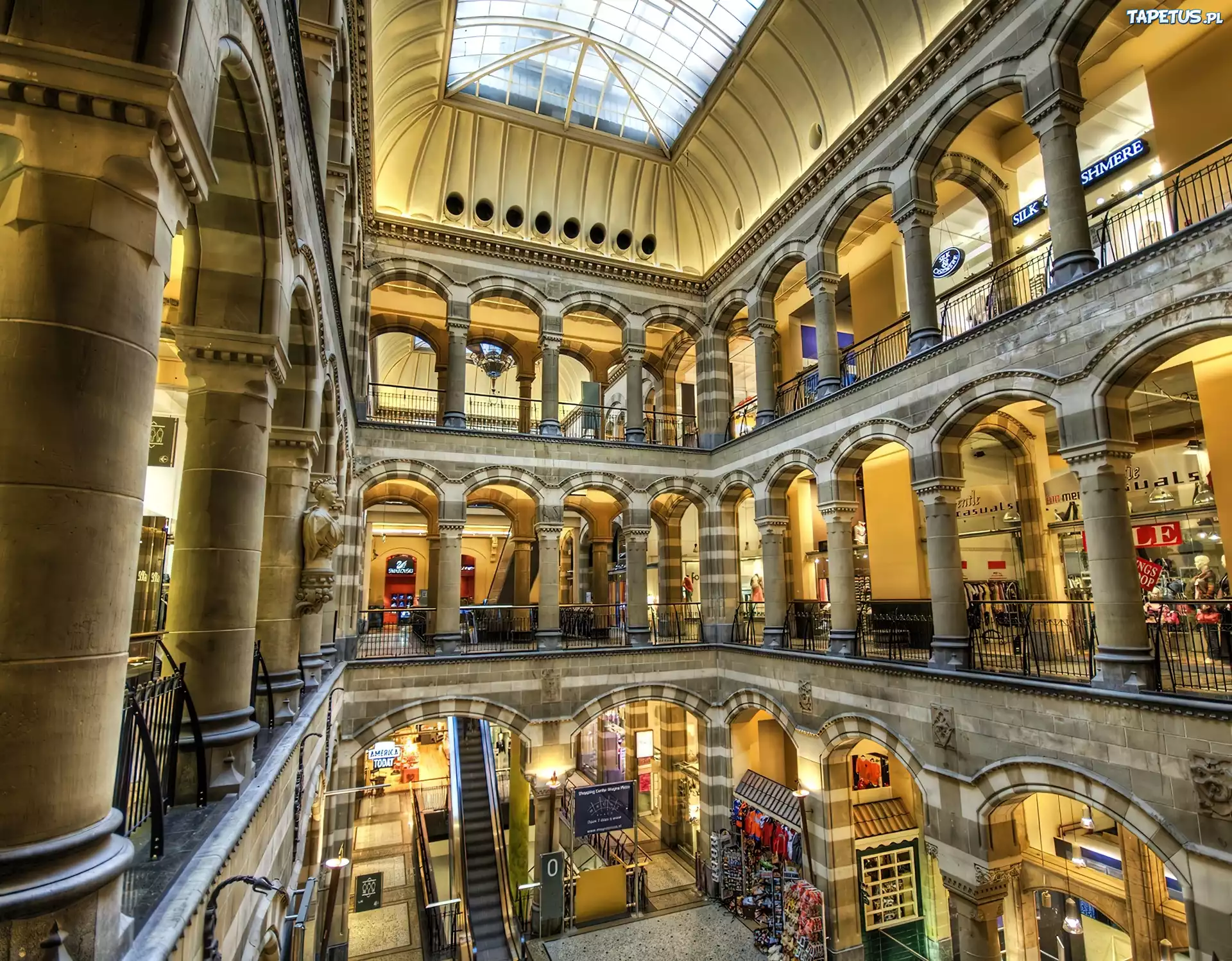 Wnętrze, Centrum, Handlowe, Amsterdam, Holandia