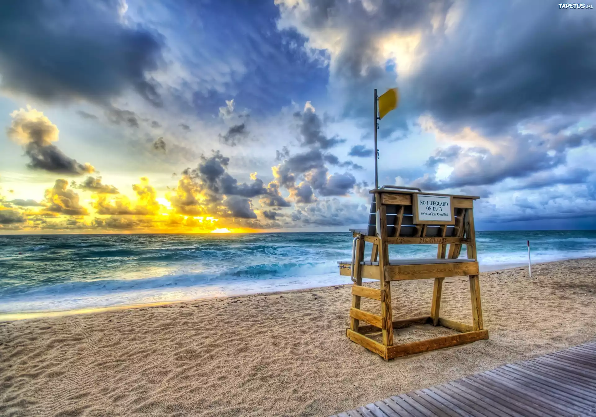 Plaża, Ocean, Palm Beach, Floryda, USA