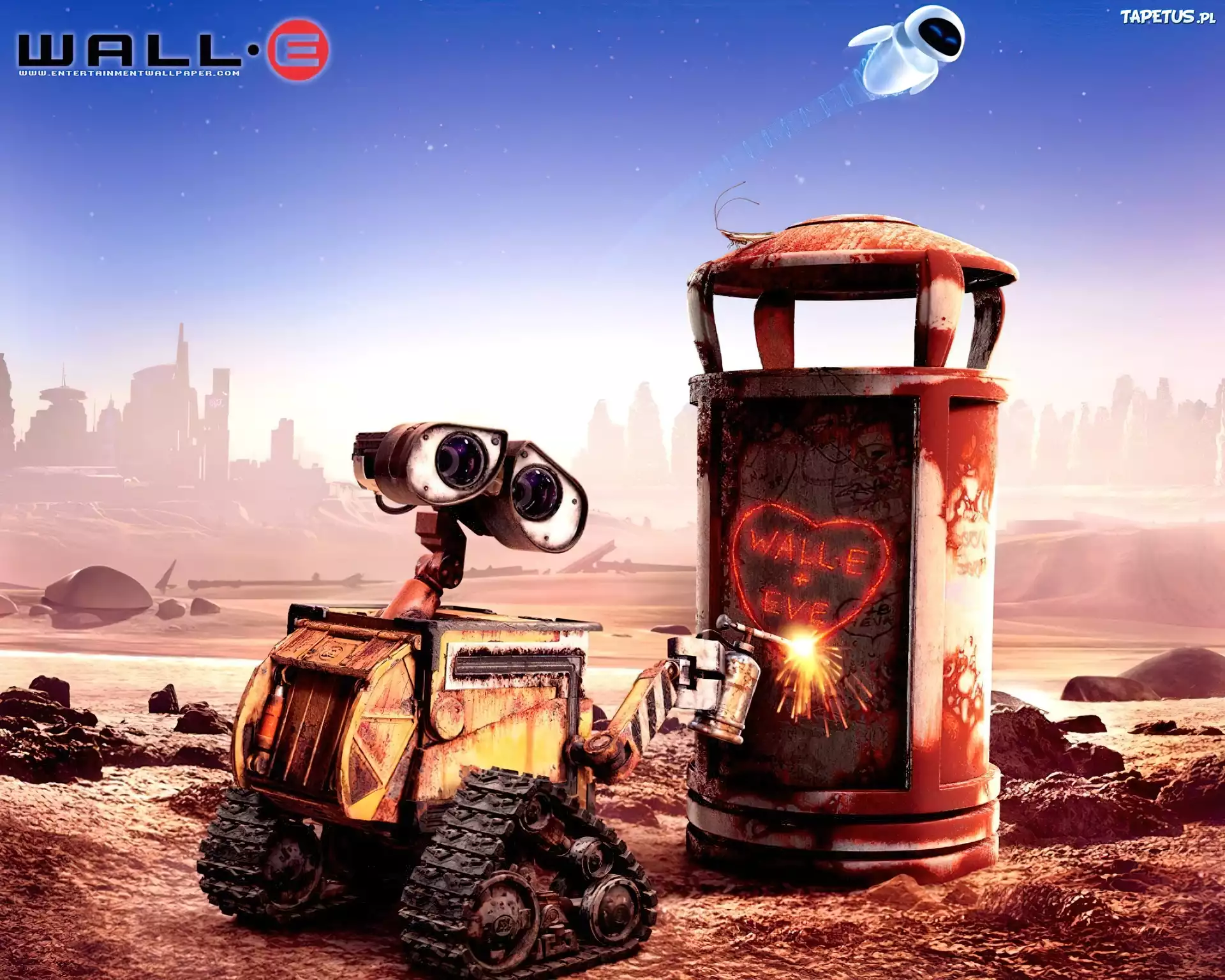 Wall E, robot, serce
