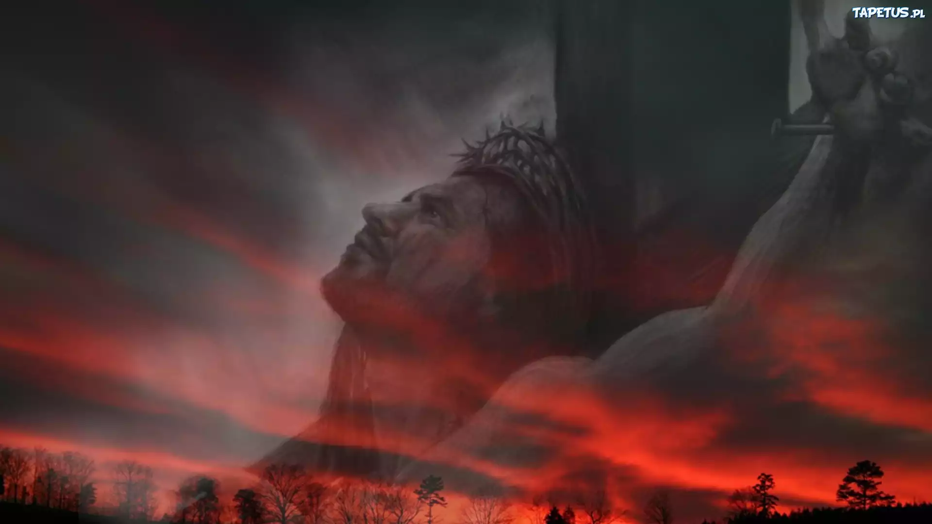 Jezus, Na, Krzyżu, Grafika