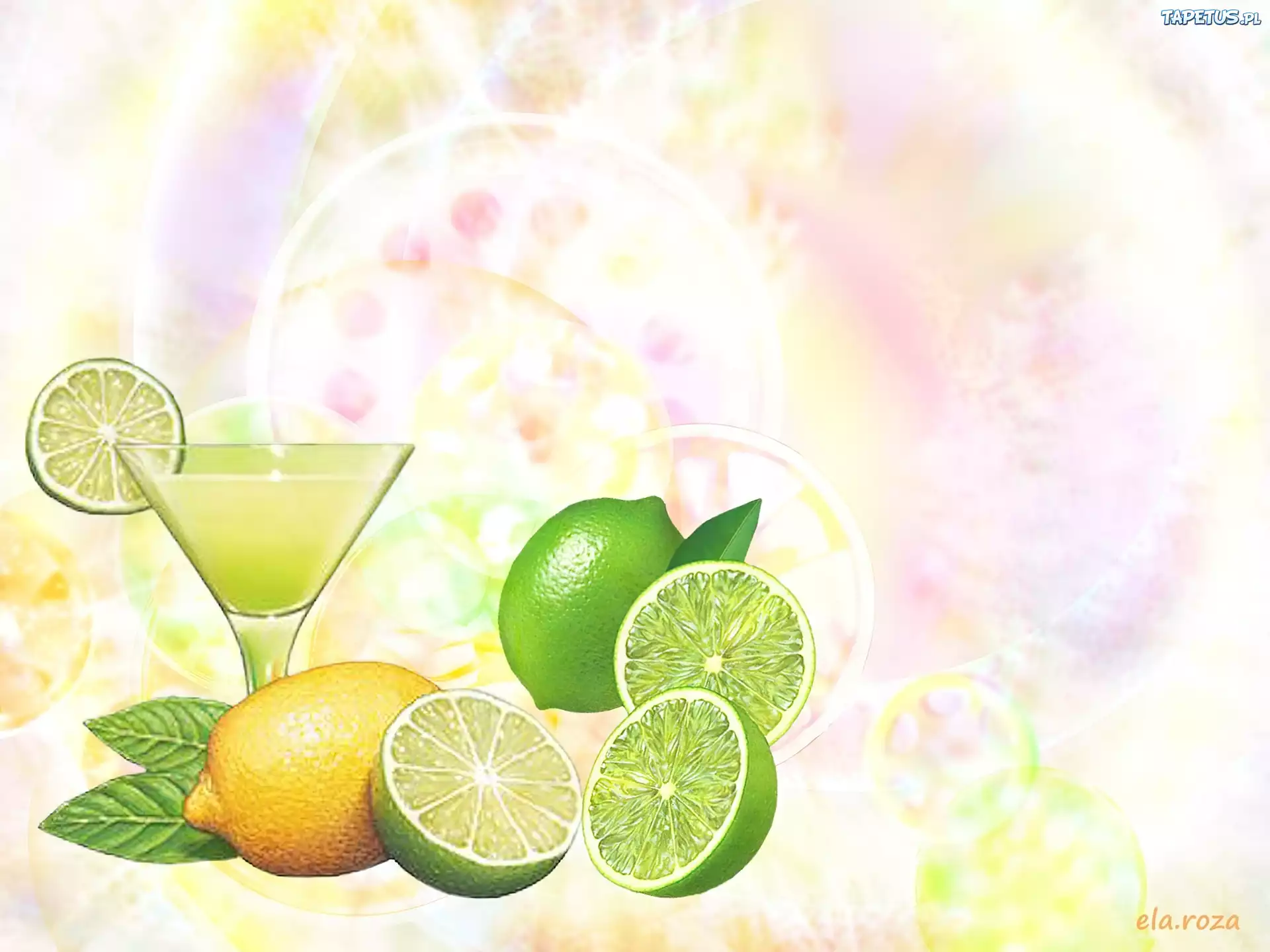 Drink, Mięta, Cytryny, Limonki