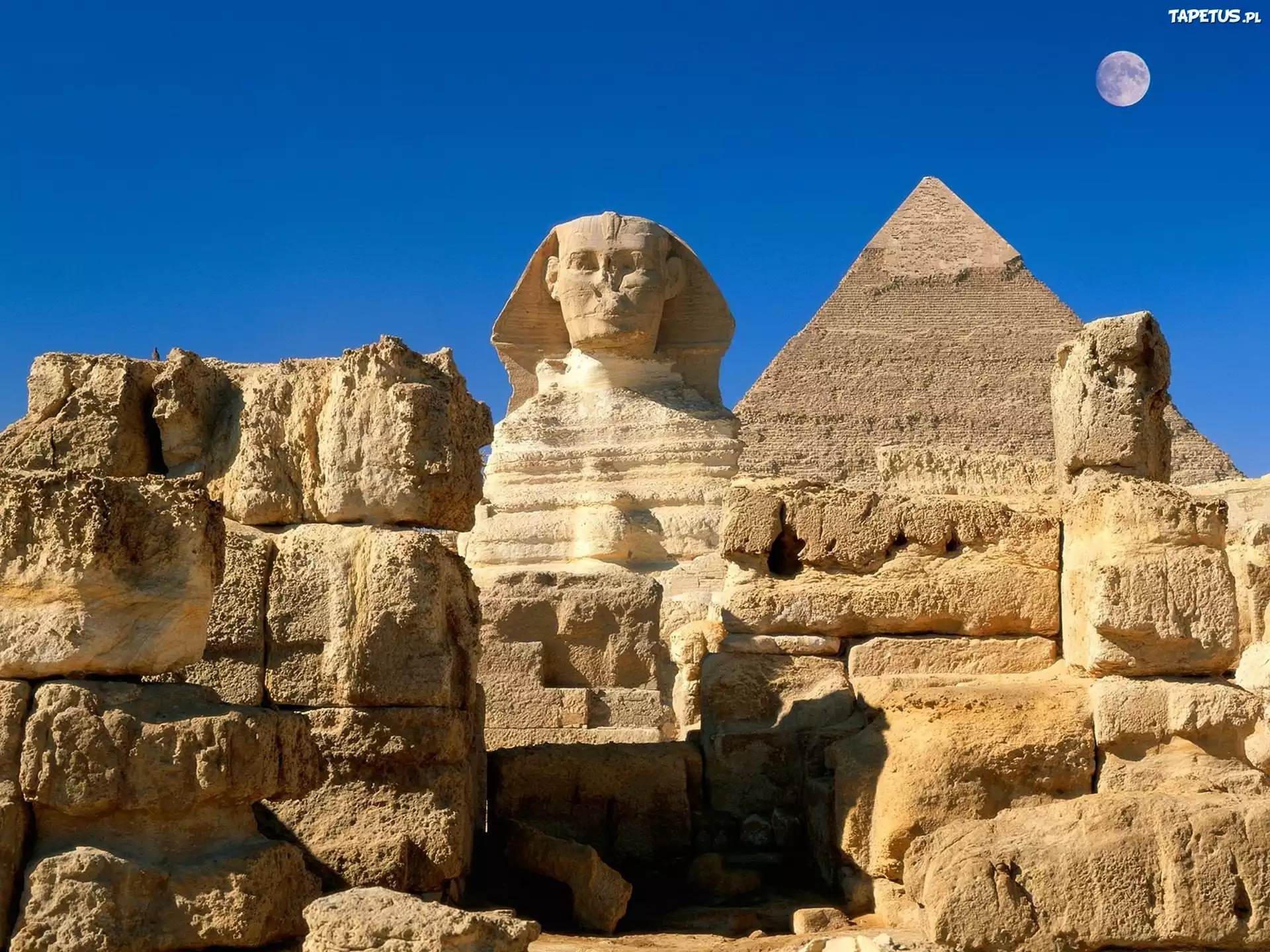 Egipt, Giza, Sfinks, Piramida, Cheopsa