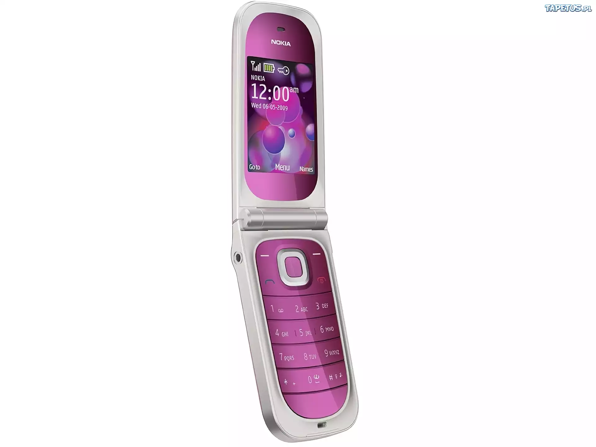 Nokia 7020, Różowa, Srebrna