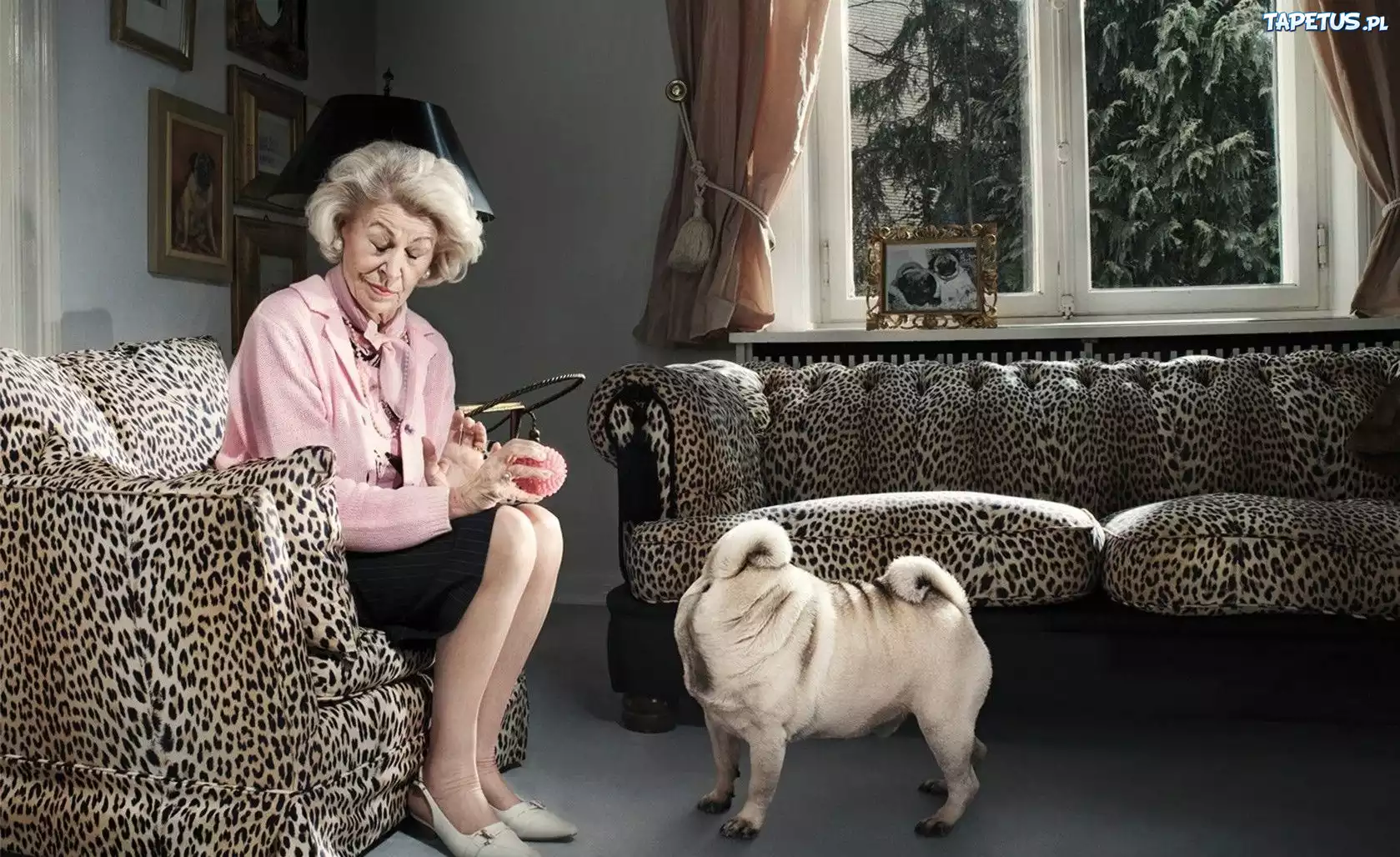 Babcia, Piłeczka, Zadek, Psa
