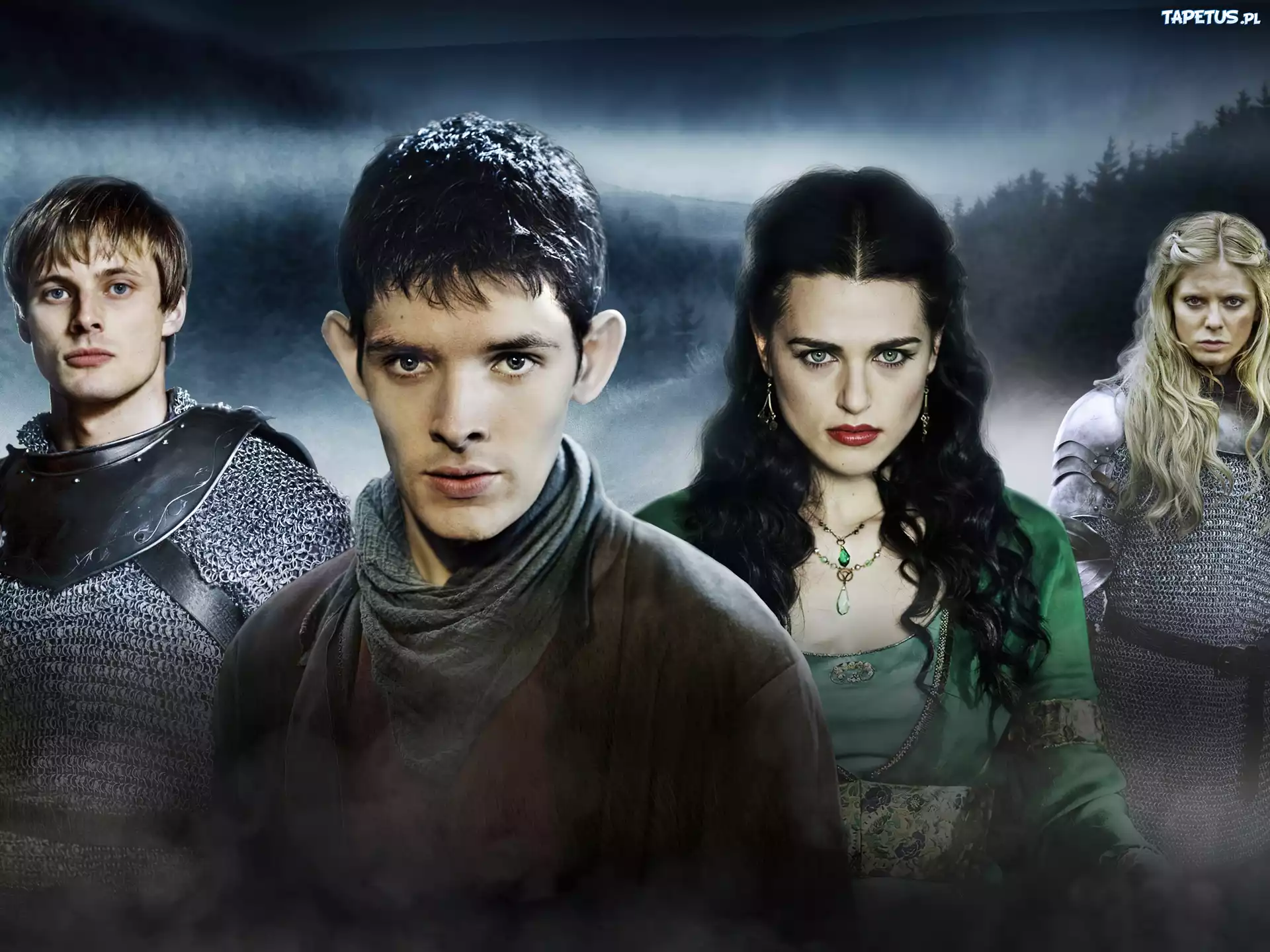 Przygody Merlina, Merlin, Morgana, Arthur, Morgose