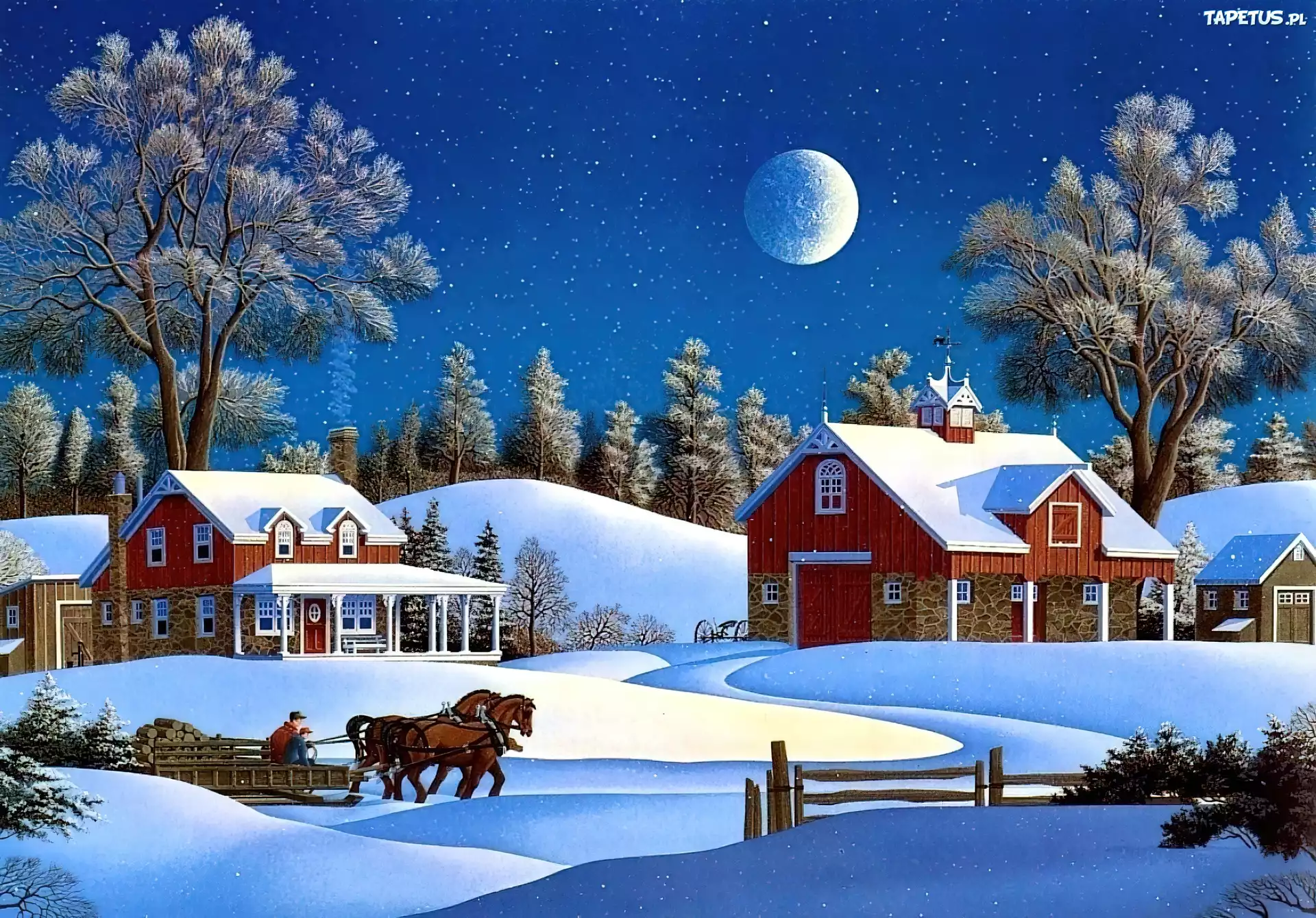 Зимняя открытка картинки. Новогодний пейзаж. Открытки с зимним пейзажем. Зимний пейзаж с домиком. Сказочная зима в деревне.