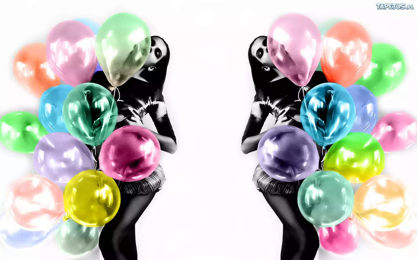 Kobiety, Kolorowe, Balony