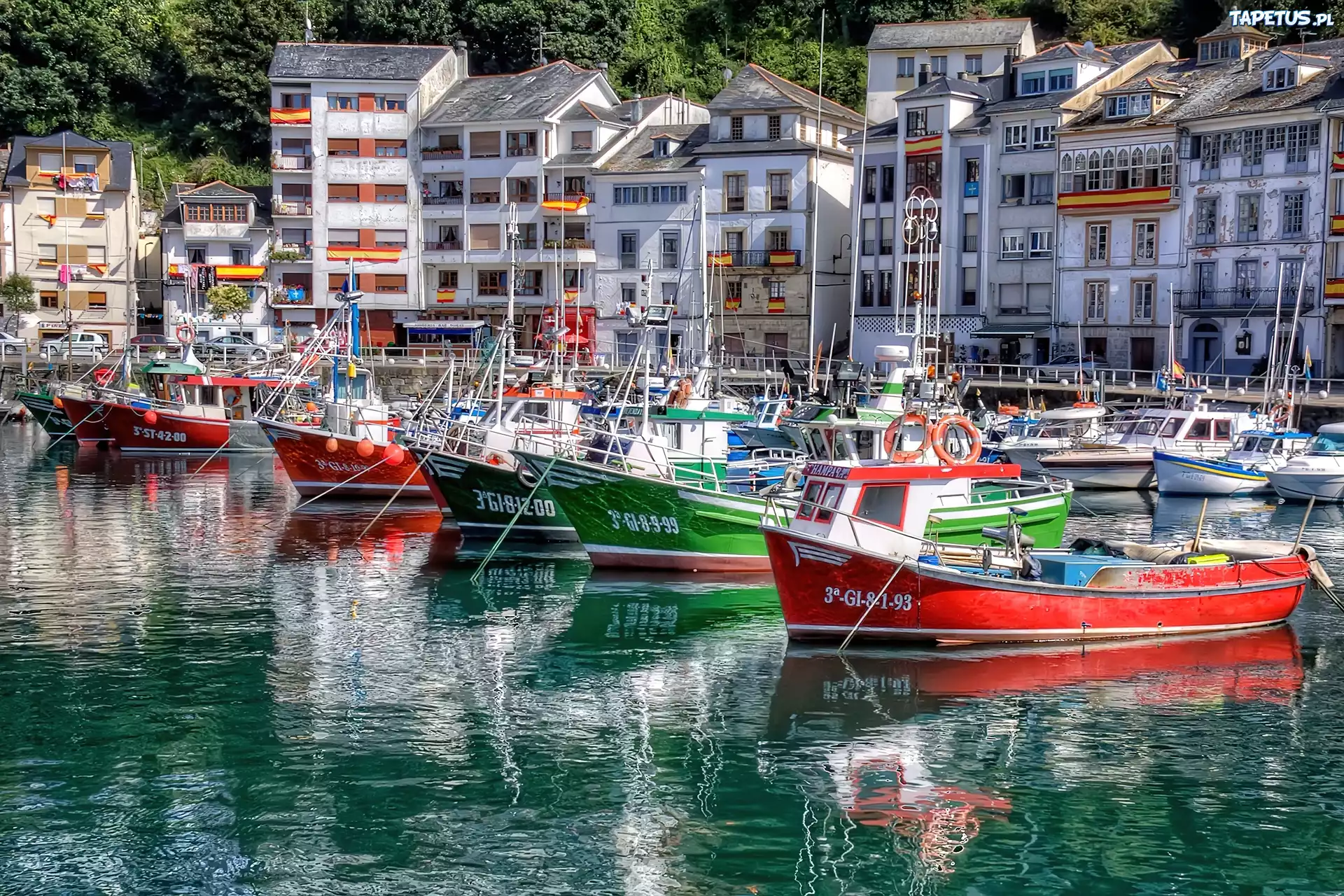 Hiszpania, Port, Domy, Kutry