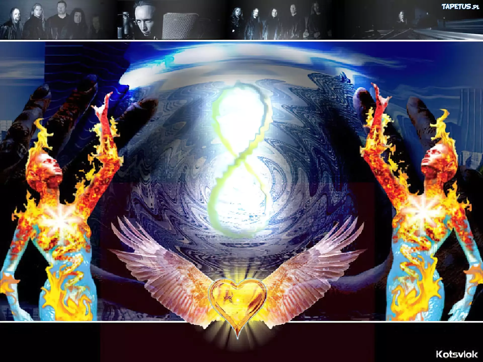 Stratovarius,skrzydła ,płomienie