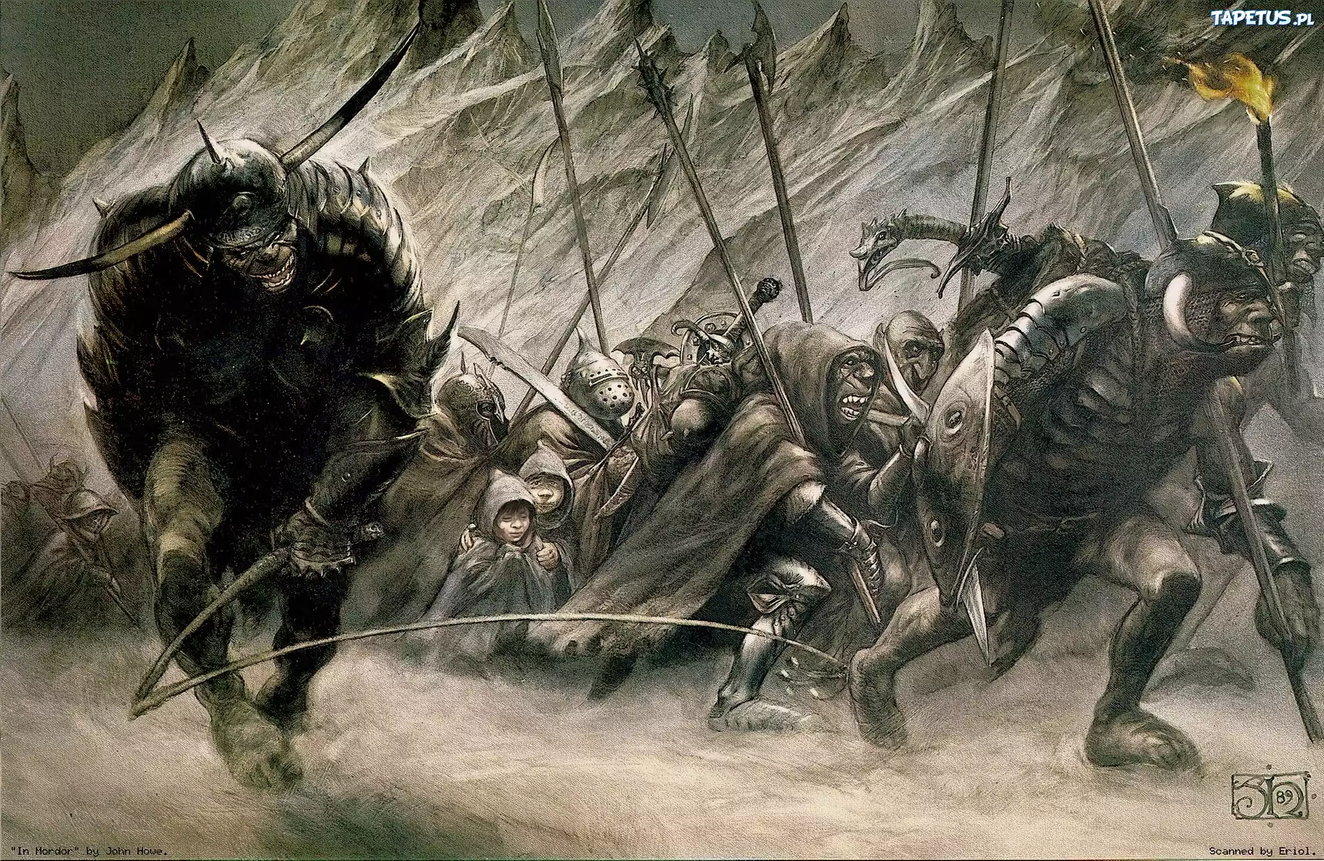 The Lord of The Rings, potwory, zbroja, dzieci, broń